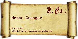 Meter Csongor névjegykártya